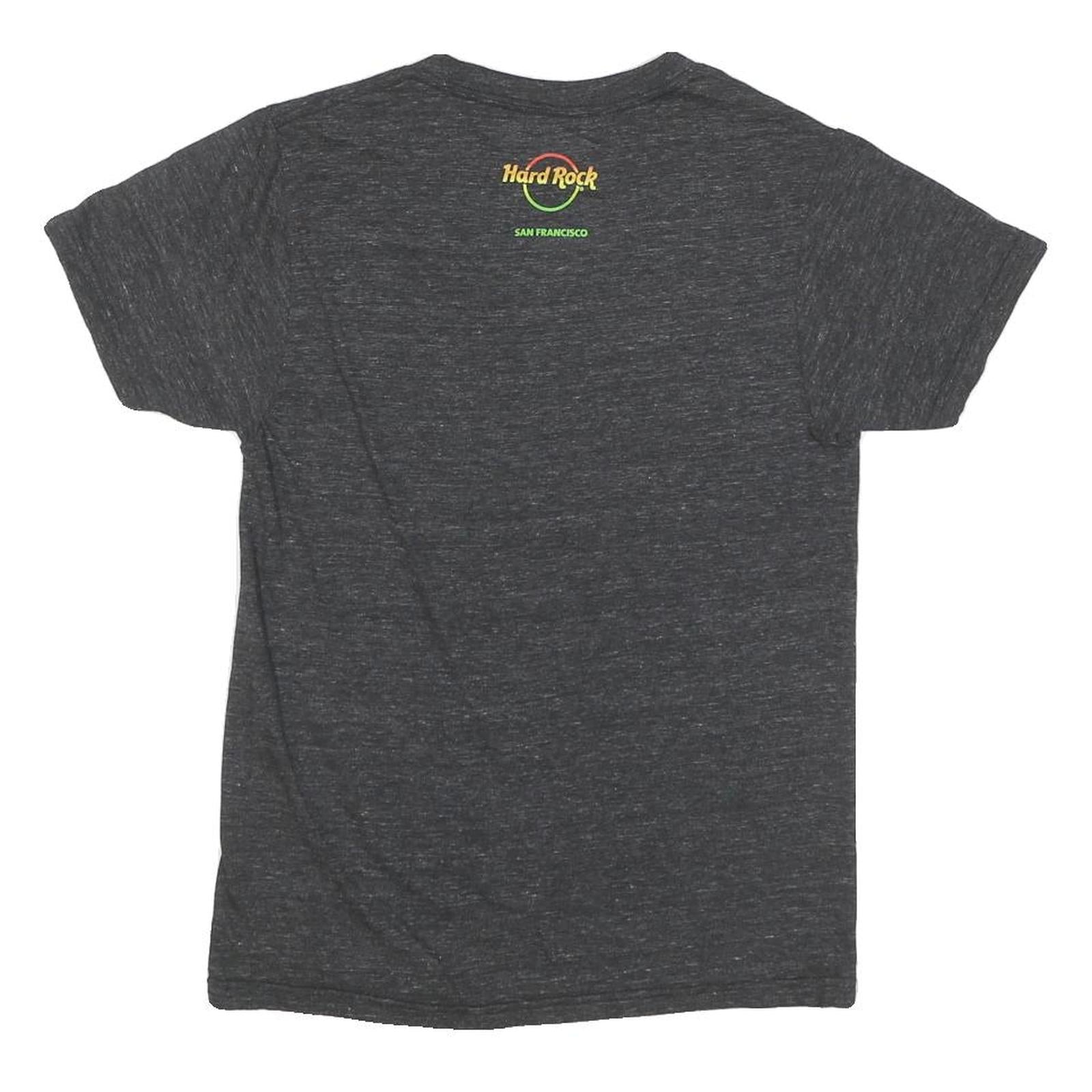 HARD ROCK CAFE Mens Grey Bob Marley Graphic T-Shirt XS Short Sleeve Crew Neck
