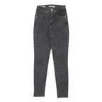 LEVI'S 721 BIG E Womens Jeans Black Slim Skinny Denim Medium W24 L28 Stretch
