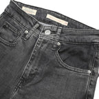 LEVI'S 721 BIG E Womens Jeans Black Slim Skinny Denim Medium W24 L28 Stretch