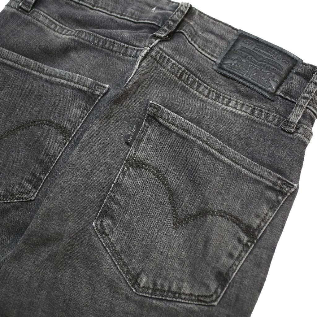 LEVI'S 721 BIG E Womens Jeans Black Slim Skinny Denim Medium W24 L28 Stretch