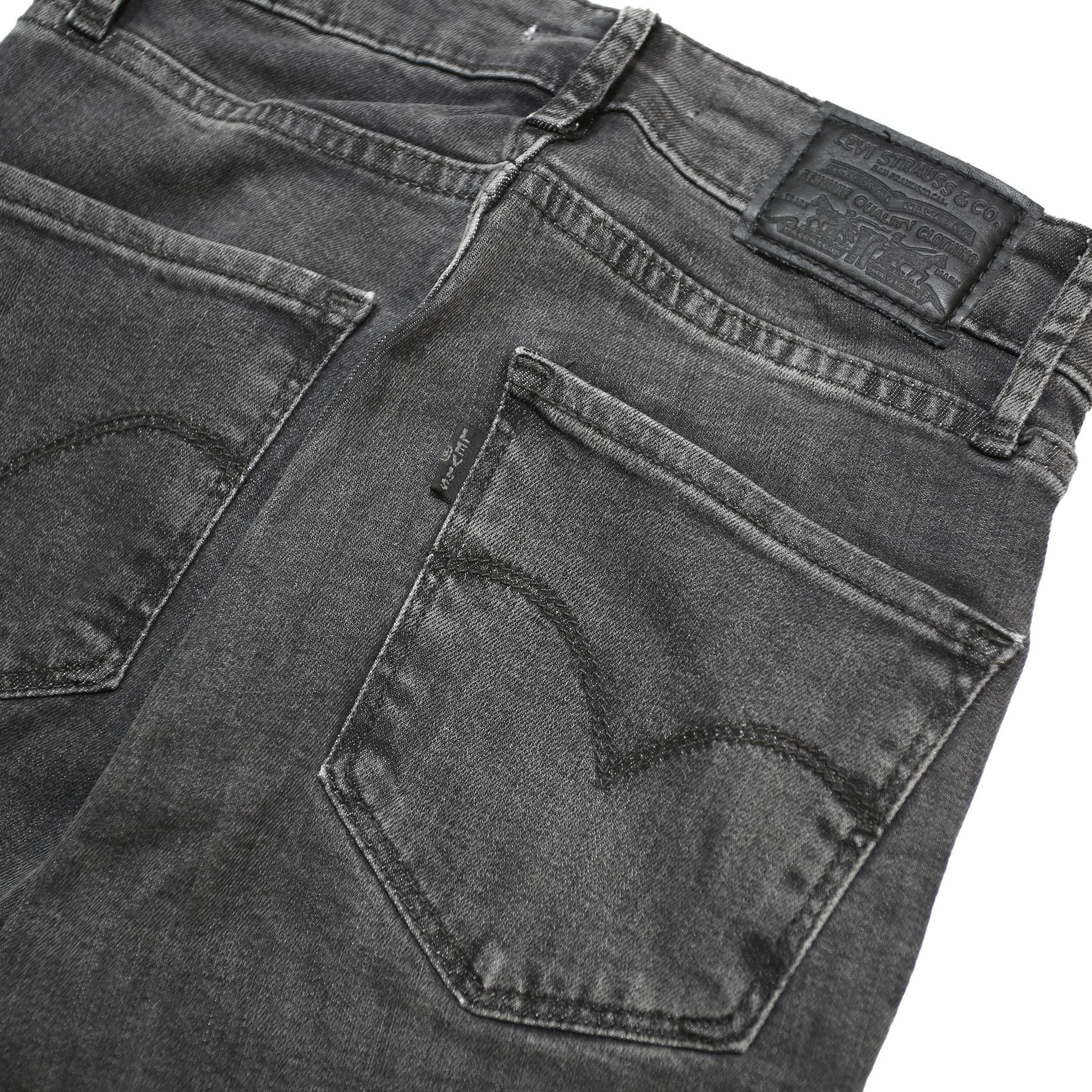 LEVI'S 721 BIG E Womens Jeans Black Slim Skinny Denim Medium W24 L28 Stretch