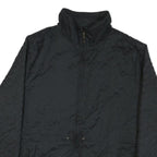 LEVELS Womens Black Quilted Cotton Blend Jacket M Zip Casual Outerwear