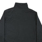 LEVELS Womens Black Quilted Cotton Blend Jacket M Zip Casual Outerwear