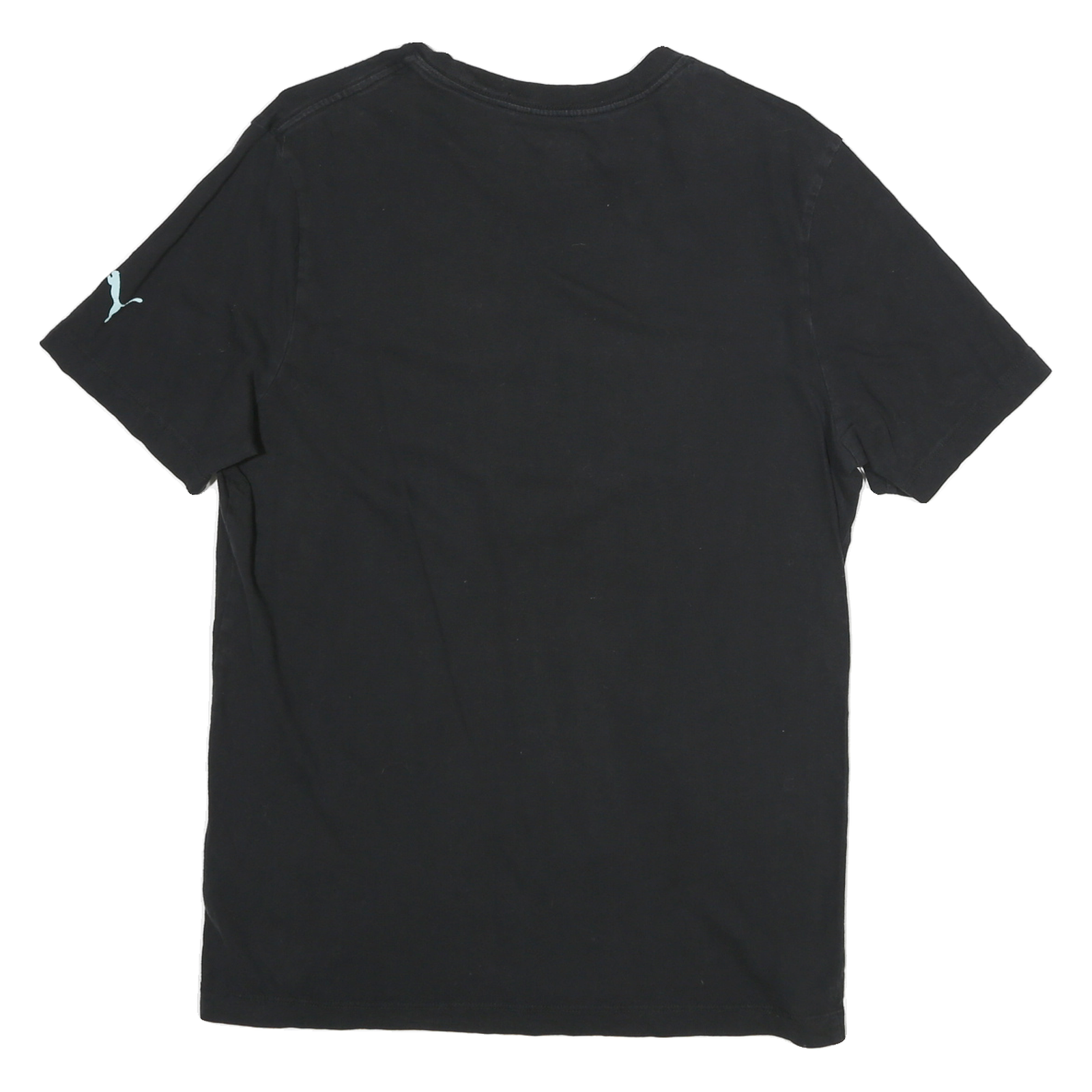 PUMA Mens Black Graphic T-Shirt M Short Sleeve Crew Neck Cotton Blend Casual