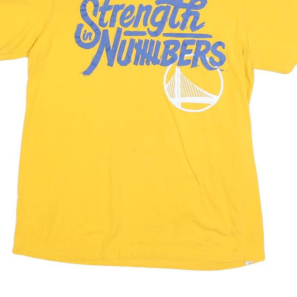 ADIDAS Mens Yellow Strength In Numbers Graphic T-Shirt M Short Sleeve Crew Neck