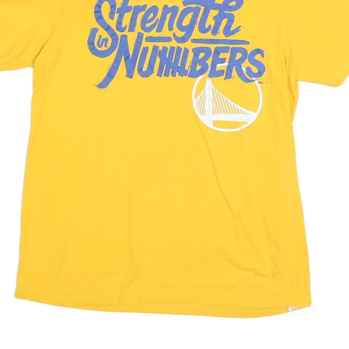 ADIDAS Mens Yellow Strength In Numbers Graphic T-Shirt M Short Sleeve Crew Neck