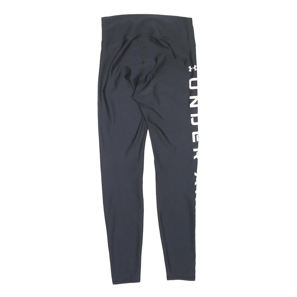UNDER ARMOUR Womens Black Joggers Slim Tapered S W24 L28 Logo Print