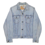 LEVI'S Mens Blue Denim Jacket S Cotton Button Closure Classic Fit Plain Casual