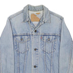 LEVI'S Mens Blue Denim Jacket S Cotton Button Closure Classic Fit Plain Casual