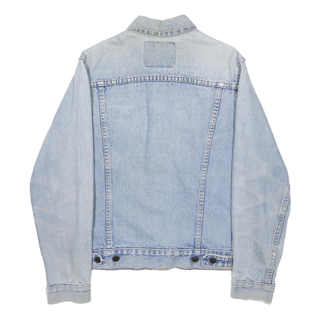 LEVI'S Mens Blue Denim Jacket S Cotton Button Closure Classic Fit Plain Casual