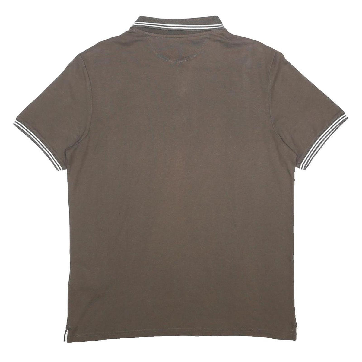 CHAMPION Mens Brown Polo Shirt Short Sleeve Plain M Cotton Blend Casual