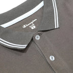 CHAMPION Mens Brown Polo Shirt Short Sleeve Plain M Cotton Blend Casual