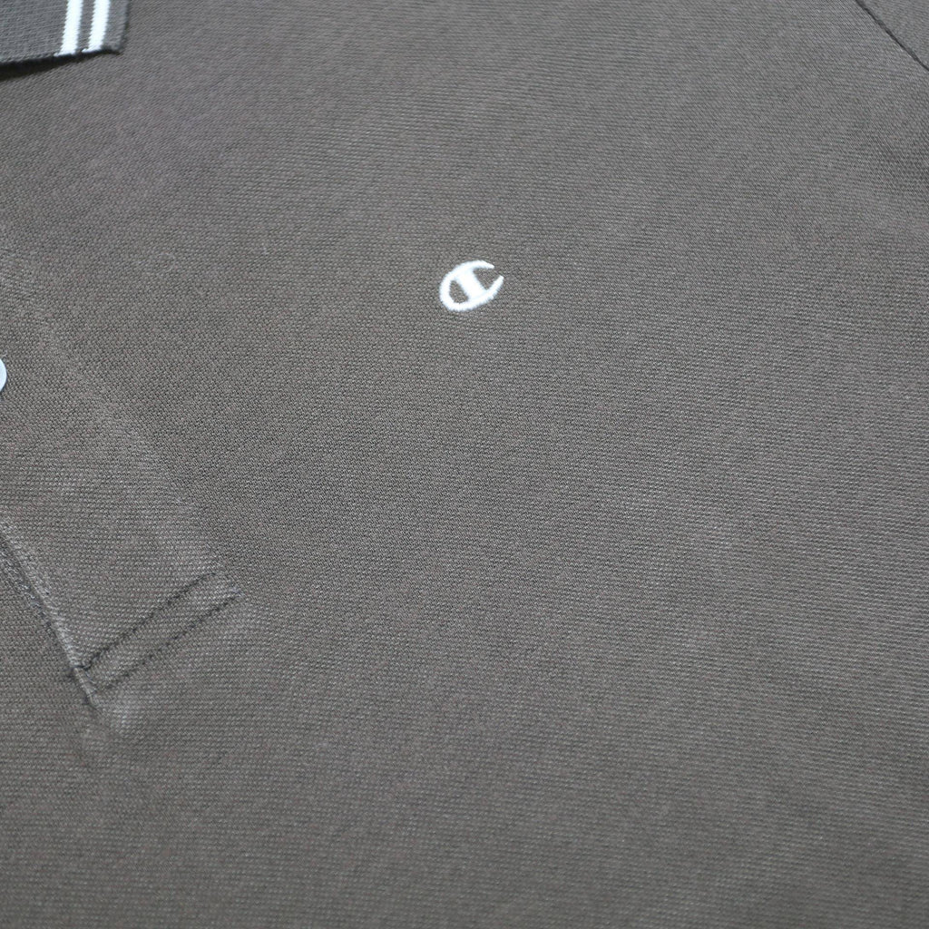 CHAMPION Mens Brown Polo Shirt Short Sleeve Plain M Cotton Blend Casual