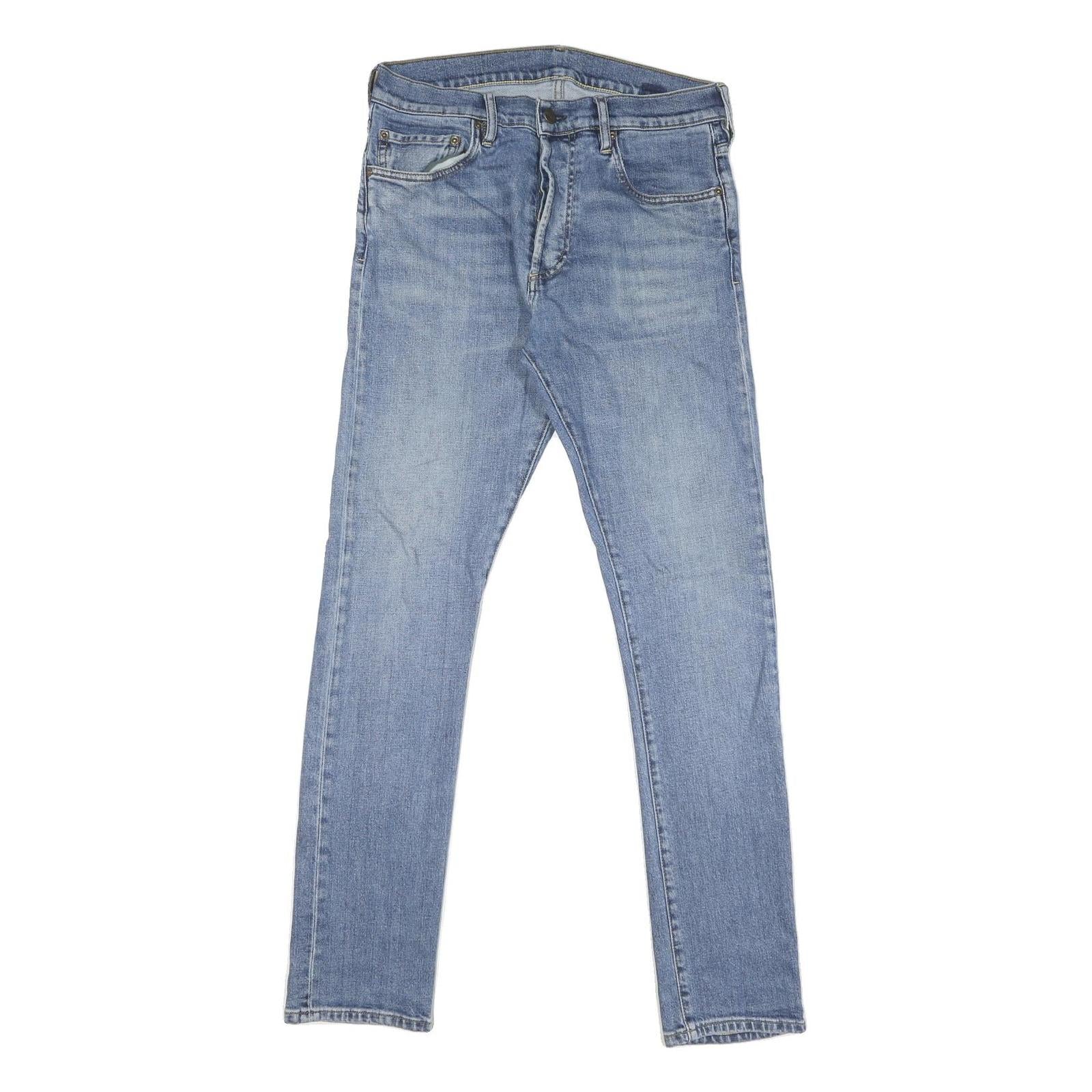 CARHARTT Mens Regular Fit Blue Denim Jeans Button W31 L32 Classic Style Casual