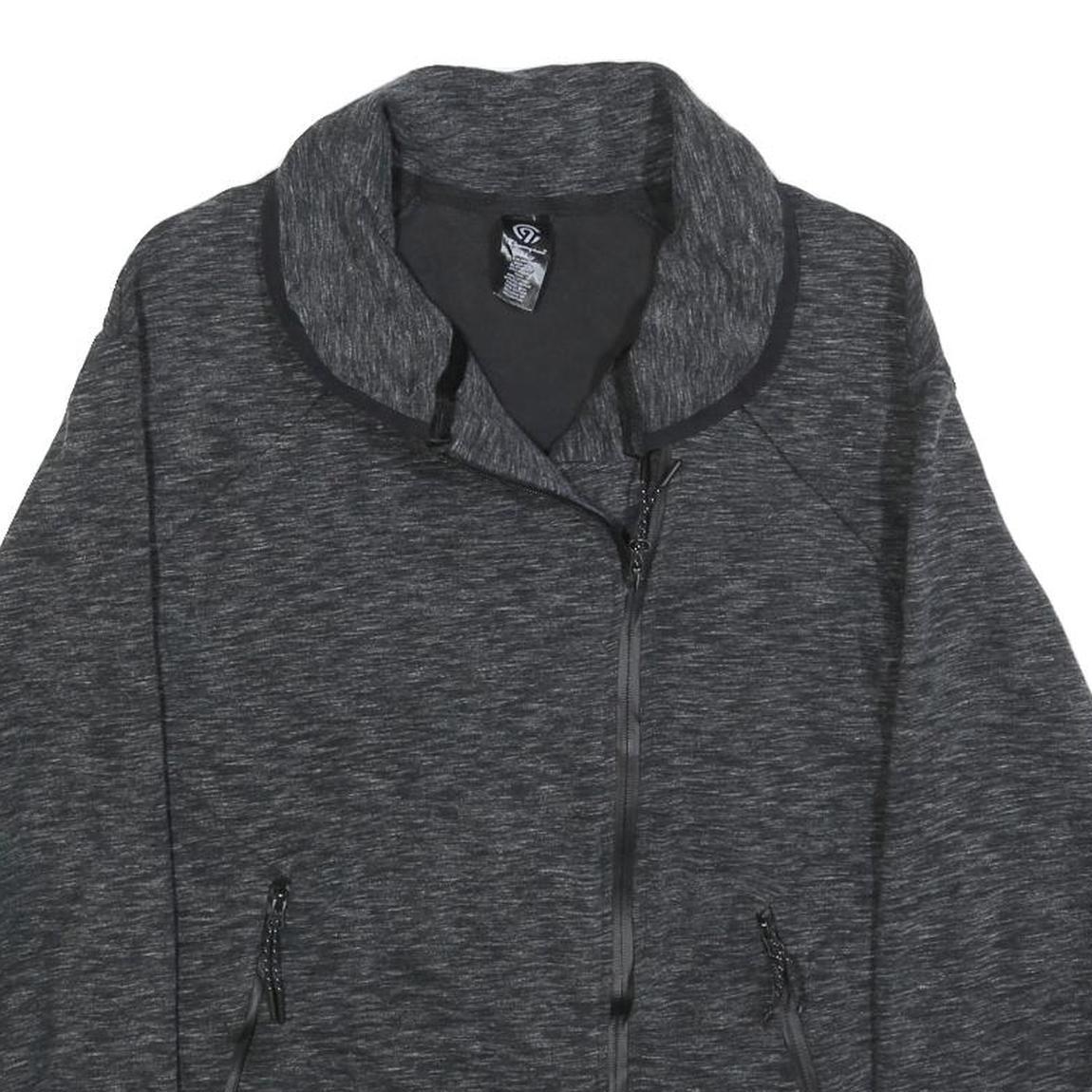 CHAMPION Womens Grey Cotton Blend Zip Jacket M Casual Lightweight Sportswear