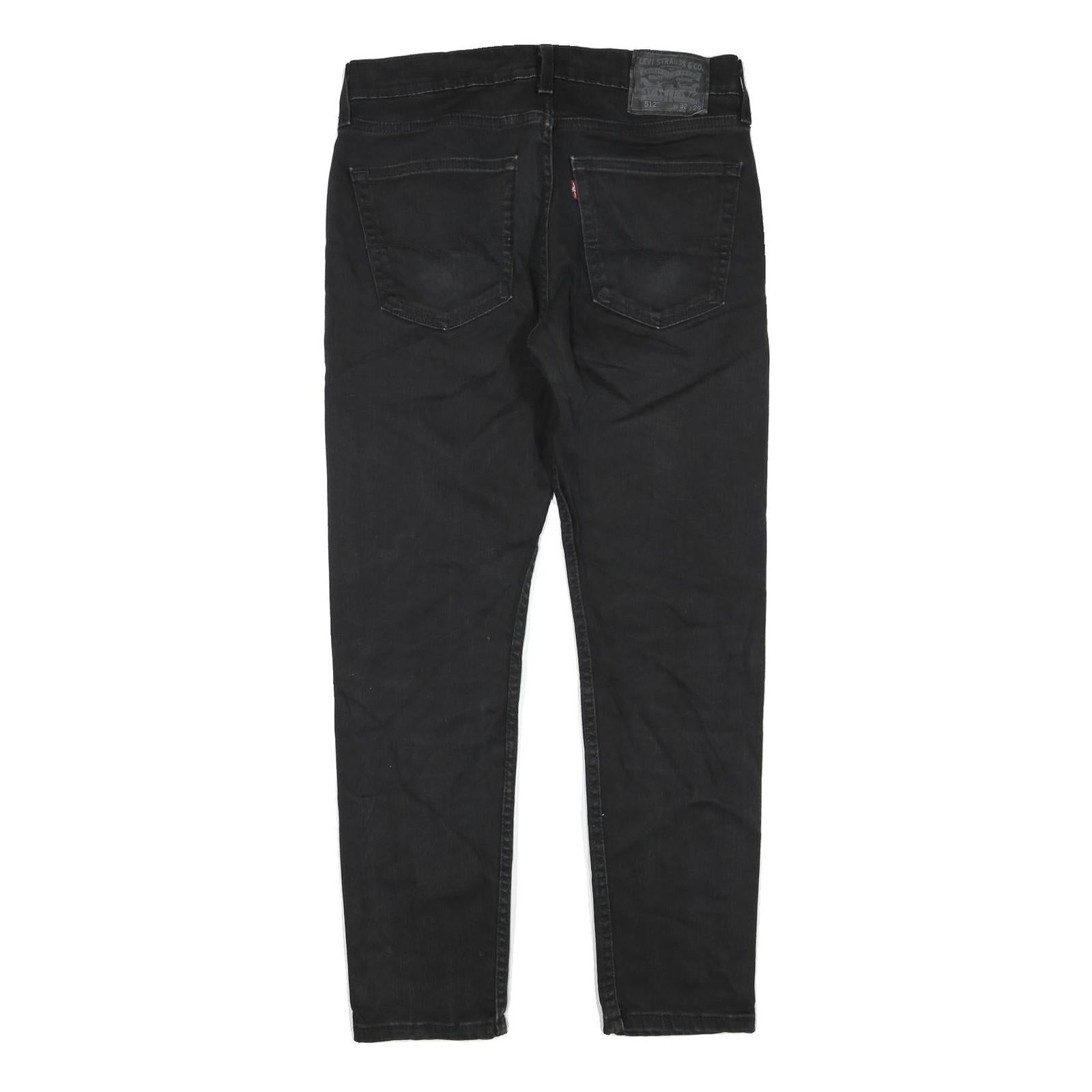 LEVI'S 512 Tapered Mens Jeans Black Regular Tapered Denim Medium W32 L29