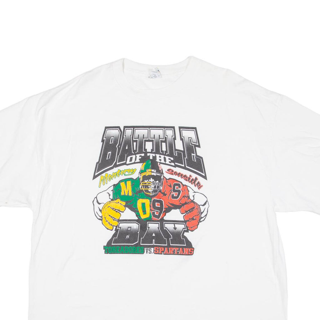 Toreadors Vs Spartans Mens T-Shirt White USA XL