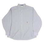 TOMMY HILFIGER Mens Blue Striped Shirt XL Classic Button Down Cotton Casual