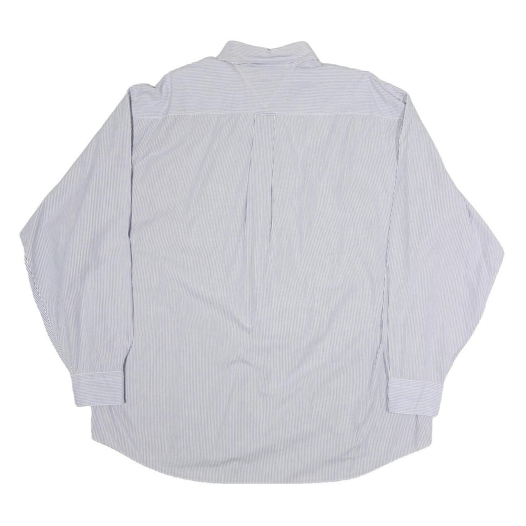 TOMMY HILFIGER Mens Blue Striped Shirt XL Classic Button Down Cotton Casual