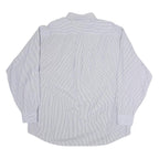 TOMMY HILFIGER Mens Blue Striped Shirt XL Classic Button Down Cotton Casual