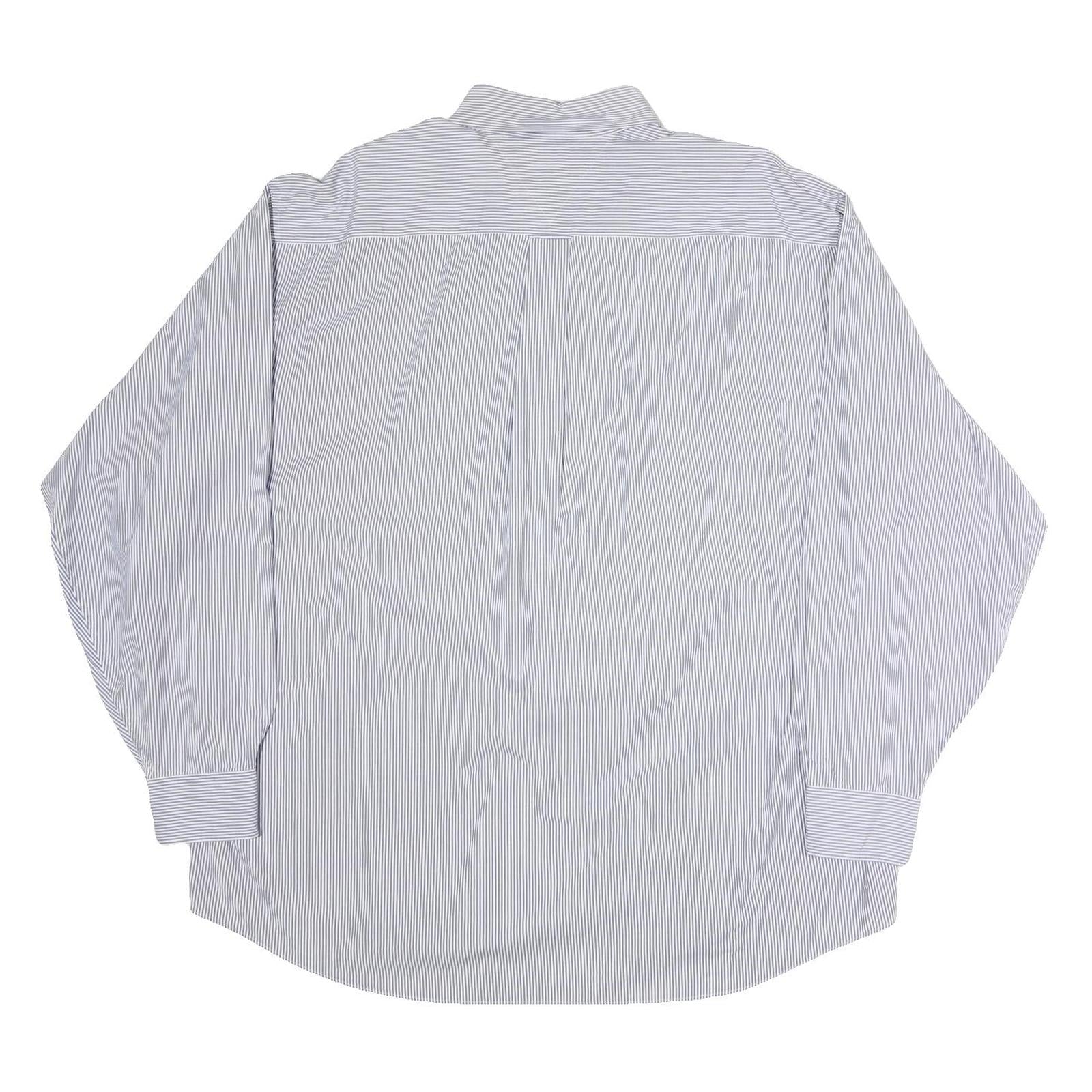 TOMMY HILFIGER Mens Blue Striped Shirt XL Classic Button Down Cotton Casual