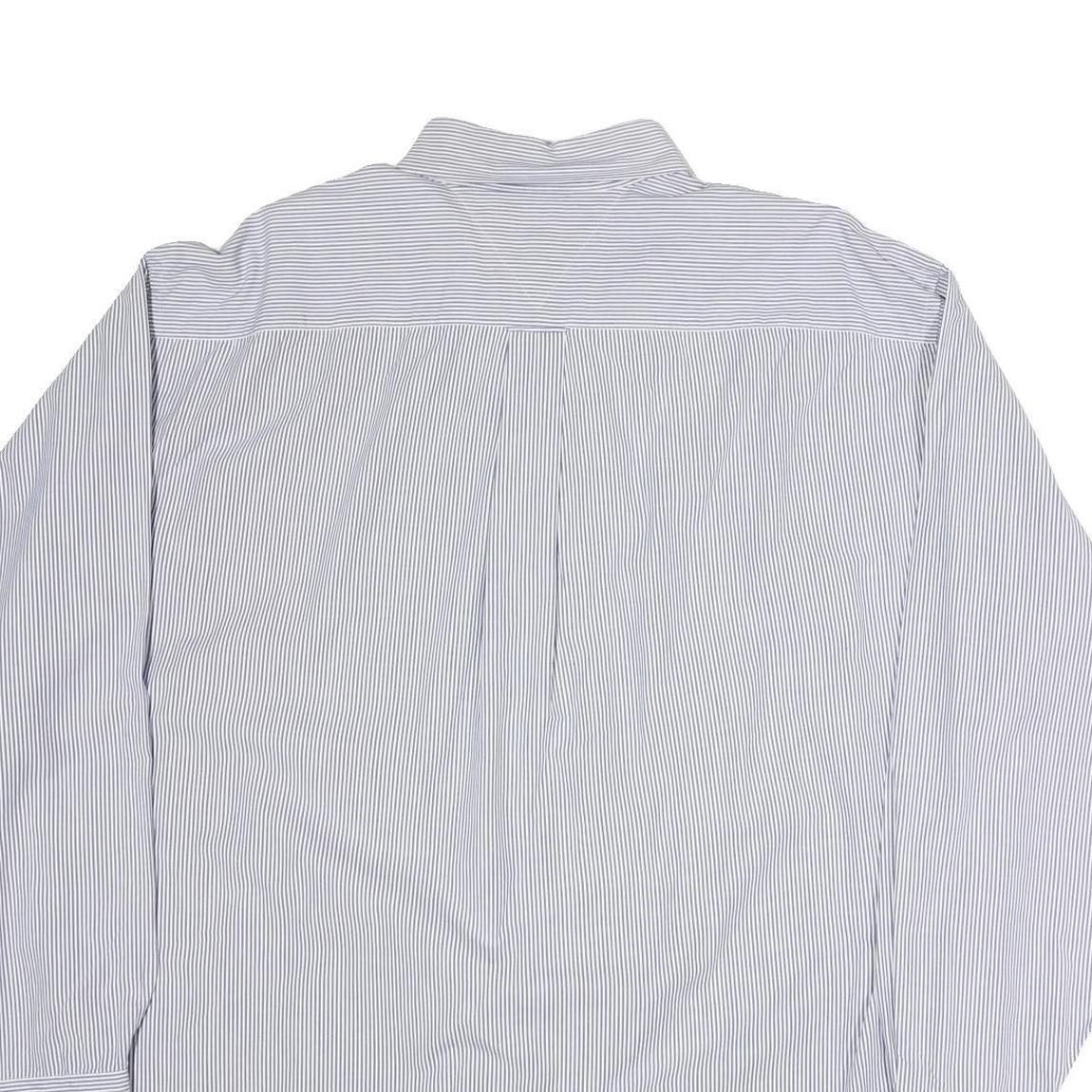 TOMMY HILFIGER Mens Blue Striped Shirt XL Classic Button Down Cotton Casual