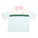 LEVI'S Womens White & Green & Pink Cotton Blend Short Sleeve Polo Shirt S Tennis