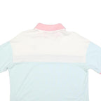 LEVI'S Womens White & Green & Pink Cotton Blend Short Sleeve Polo Shirt S Tennis