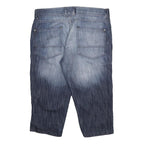 NO FEAR Mens Denim Blue Cargo Shorts M W32 Cotton Blend Casual Pocketed