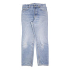 LEE Womens Regular Fit Blue Denim Straight Leg Cotton Blend Jeans W31 L28 Zip