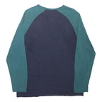 U.S. POLO ASSN Mens Blue & Green Graphic T-Shirt M Long Sleeve Crew Neck Casual