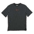 KARL KANI Mens Black & White Pinstripe Graphic T-Shirt S Short Sleeve Crew Neck