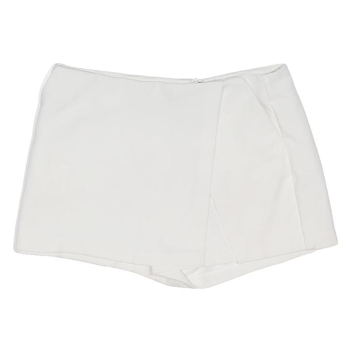 FOREVER 21 Womens White Casual Skort L W32 Cotton Blend Minimalist Style