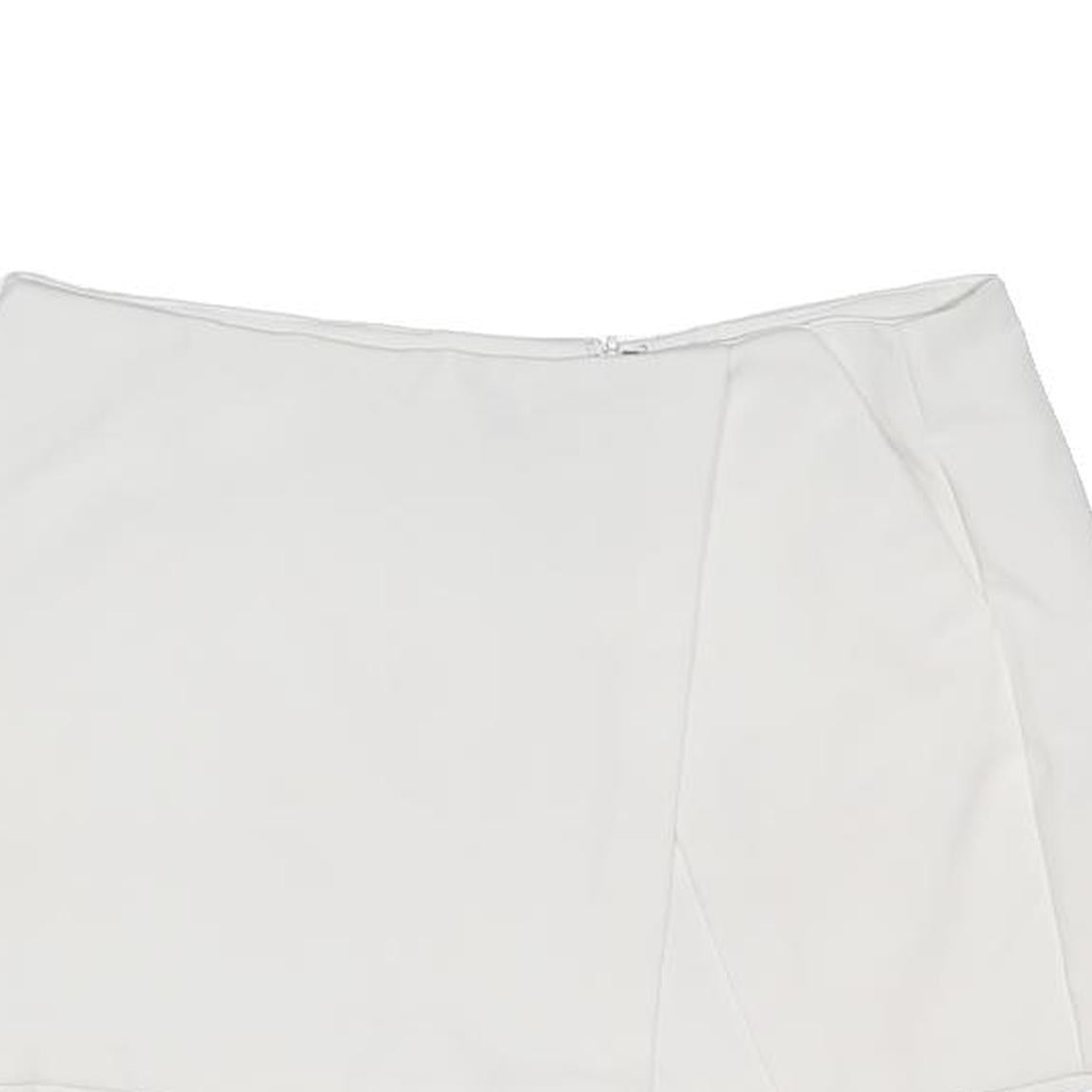 FOREVER 21 Womens White Casual Skort L W32 Cotton Blend Minimalist Style