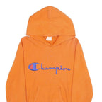 CHAMPION REVERSE WEAVE Mens Orange Hoodie XS Classic Pullover Cotton Casual