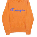 CHAMPION REVERSE WEAVE Mens Orange Hoodie XS Classic Pullover Cotton Casual