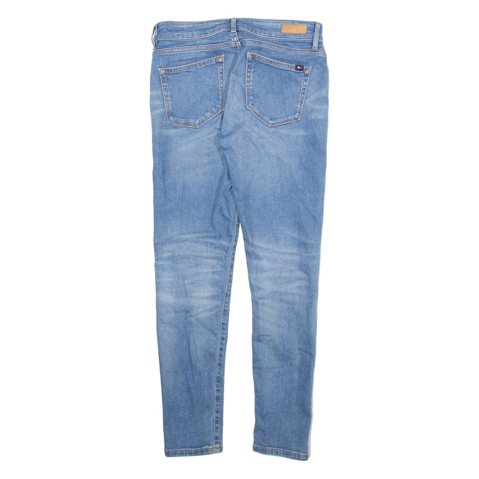 TOMMY HILFIGER Womens Jeans Blue Slim Skinny Stone Wash W27 L27