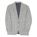 RENATO CAVALL Mens Black & White Wool Check Blazer Jacket L Woven Classic Button