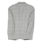 RENATO CAVALL Mens Black & White Wool Check Blazer Jacket L Woven Classic Button
