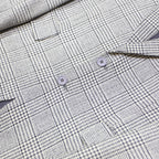 RENATO CAVALL Mens Black & White Wool Check Blazer Jacket L Woven Classic Button