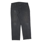 DICKIES Mens Cotton Blend Black Regular Fit Straight Leg Trousers W40 L32