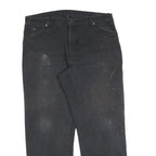 DICKIES Mens Cotton Blend Black Regular Fit Straight Leg Trousers W40 L32