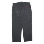 DICKIES Mens Cotton Blend Black Regular Fit Straight Leg Trousers W40 L32