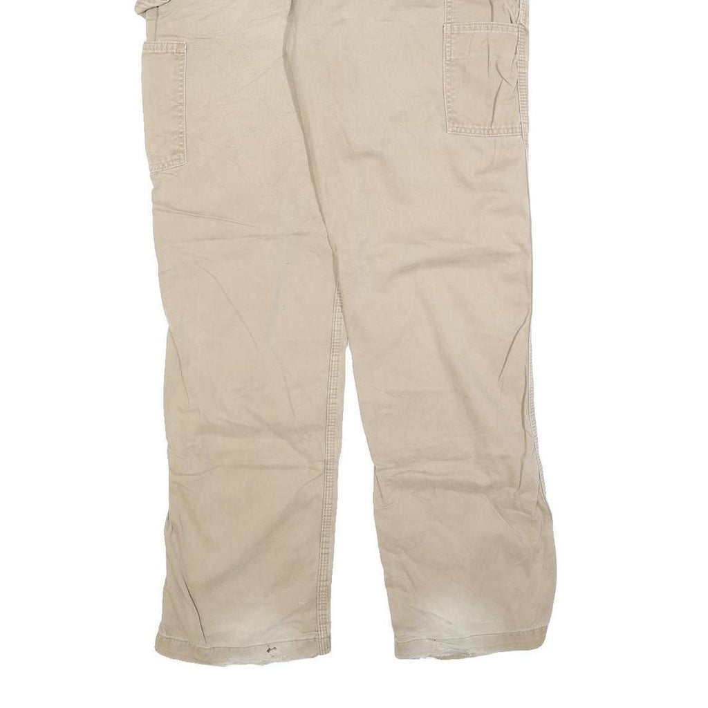 CARHARTT Mens Jeans Beige Relaxed Straight Denim W36 L34 Work Casual