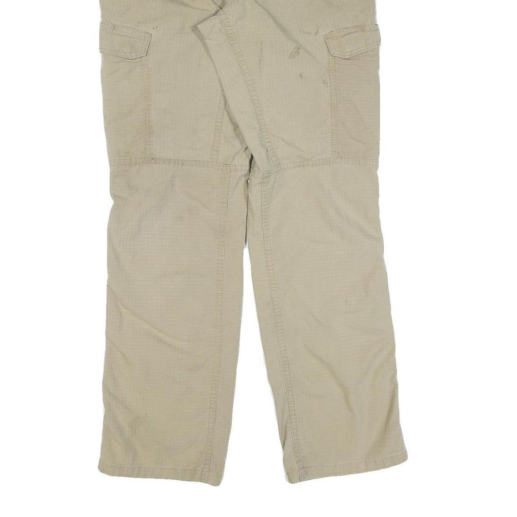 CARHARTT Mens Cotton Blend Beige Regular Straight Trousers W34 L34 Utility
