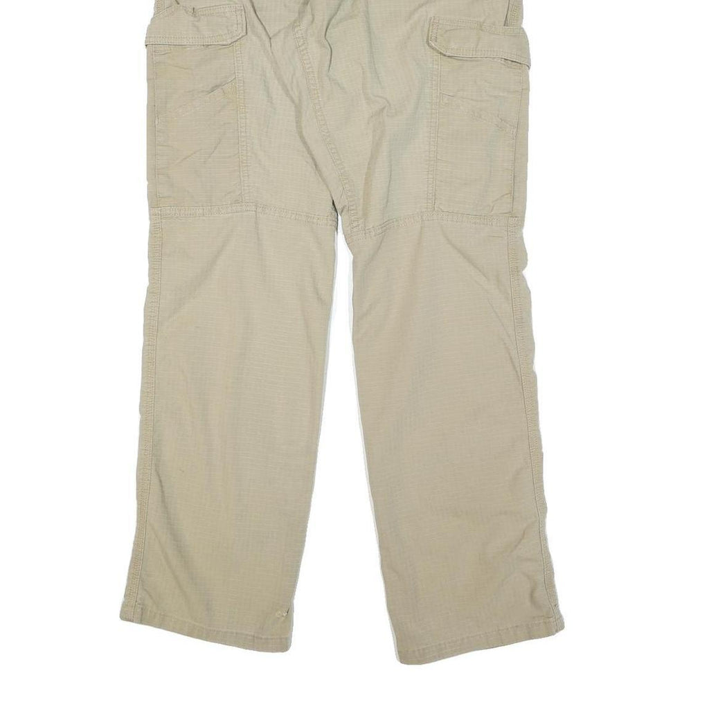 CARHARTT Mens Cotton Blend Beige Regular Straight Trousers W34 L34 Utility