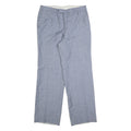 Relaxed Mens Blue Straight Trousers W32 L32 Smart Casual Zip Fastening