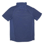 NIKE Mens Blue & Green Striped Short Sleeve Polo Shirt S Dri-Fit Sportswear