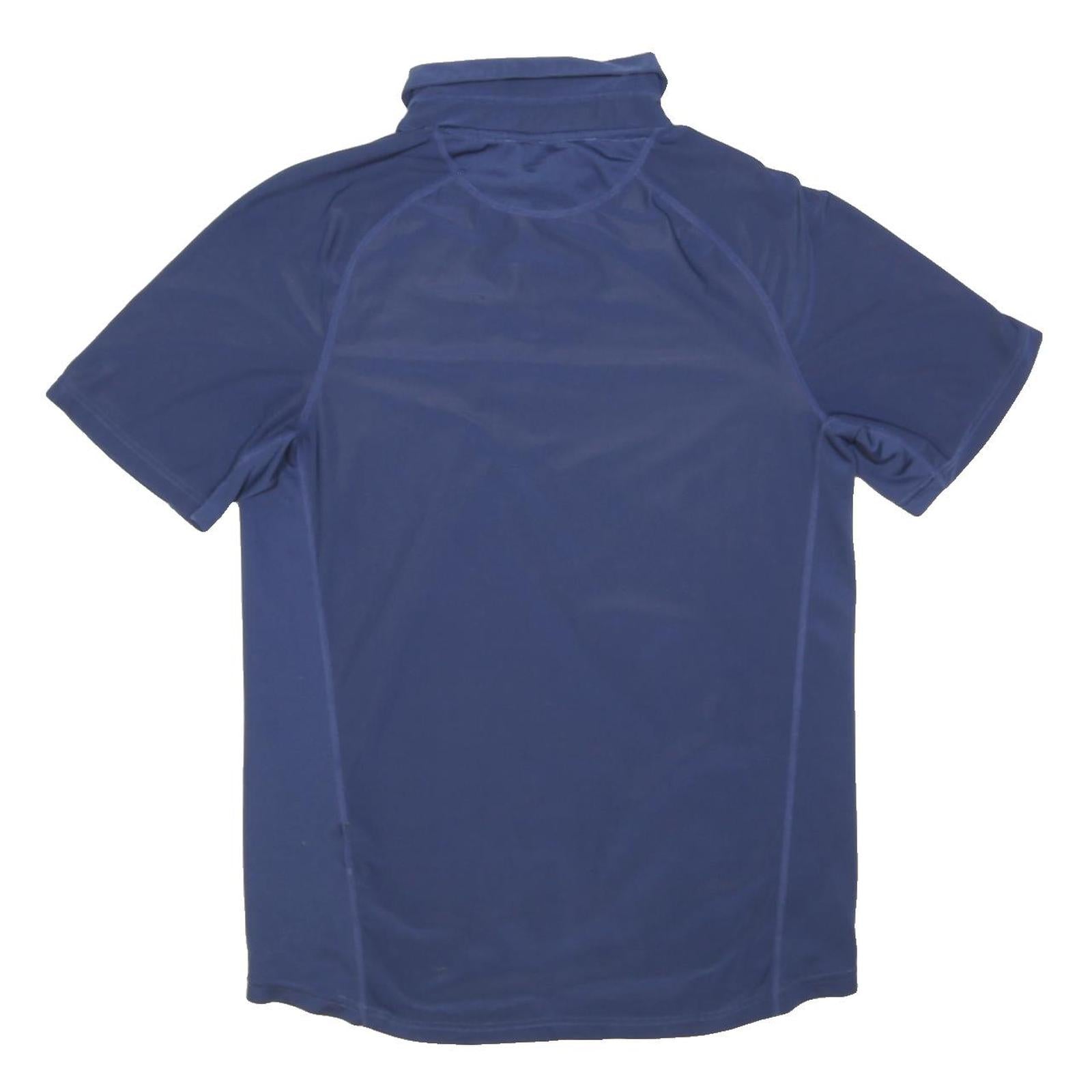 NIKE Mens Blue & Green Striped Short Sleeve Polo Shirt S Dri-Fit Sportswear