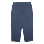 DICKIES Mens Regular Navy Blue Trousers W36 L29 Zip Polyester Blend Casual